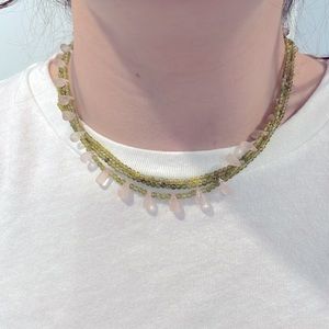 Vintage Beaded Choker Statement Necklace